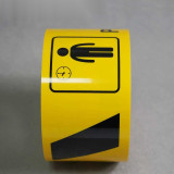 標誌膠帶（請在此線外等候）印字膠帶 75mm×22m 標示膠帶7.5cm×22m 11989 - 黃色75mm×22m