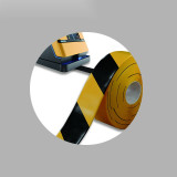 AGV磁條保護膠帶 抗碾壓無人車機器人軌道導航保護帶 寬5cm長30m黃黑 12013 - 黃/黑50mm×30m