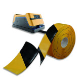 AGV磁條保護膠帶 抗碾壓無人車機器人軌道導航保護帶 寬5cm長30m黃黑 12013 - 黃/黑50mm×30m