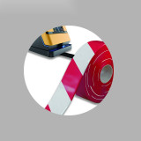AGV磁條保護膠帶 抗碾壓無人車機器人軌道導航保護帶 寬5cm長30m紅白 12014 - 紅/白50mm×30m