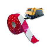 AGV磁條保護膠帶 抗碾壓無人車機器人軌道導航保護帶 寬5cm長30m紅白 12014 - 紅/白50mm×30m