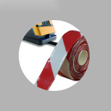 AGV磁條保護膠帶 抗碾壓無人車機器人軌道導航保護帶 寬10cm長30m紅白 12017 - 紅/白100mm×30m