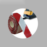 AGV磁條保護膠帶 抗碾壓無人車機器人軌道導航保護帶 寬10cm長30m紅白 12017 - 紅/白100mm×30m