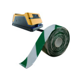 AGV磁條保護膠帶 抗碾壓無人車機器人軌道導航保護帶 寬10cm長30m綠白 12018 - 綠/白100mm×30m