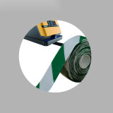 AGV磁條保護膠帶 抗碾壓無人車機器人軌道導航保護帶 寬10cm長30m綠白 12018 - 綠/白100mm×30m