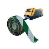 AGV磁條保護膠帶 抗碾壓無人車機器人軌道導航保護帶 寬10cm長30m綠白 12018 - 綠/白100mm×30m