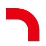 轉角地貼（10片裝）紅 地面標識地貼 5S地貼標識 轉角地貼 150×150×50mm 11909 - 紅色150×150×50mm