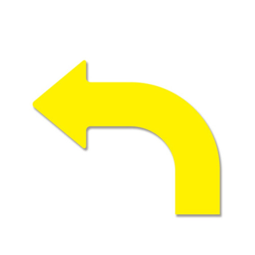 轉角箭頭地貼（10片裝）黃 向左拐彎地貼 方向指引地貼 420×350×100mm 11926 - 黃色420×350×100mm