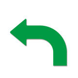 轉角箭頭地貼（10片裝）綠 向左轉地貼 轉向標記地貼 420×350×100mm 11935 - 綠色420×350×100mm