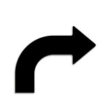 轉角箭頭地貼（10片裝）黑 向右拐彎地貼 右轉指向貼紙 210×175×50mm 11957 - 黑色210×175×50mm