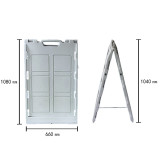 可注水A字告示牌 人字立牌 注水式安全告示牌 A字立牌 11897 - 白色1080x660x100mm