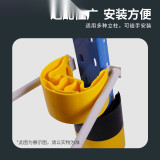 組合式貨架防撞器 卡入式貨架防撞塊 彈性吸能防撞緩衝器 11891 - 黑色H133mm