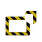 庫位標記地貼（A3）地面標記地貼 區域定位標識 398×522mm 12127 - 黃黑條紋398x522mm