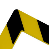 庫位標記地貼（A4）地面定位標示 區位標記地貼 312×398mm 12128 - 黃黑條紋398*312mm