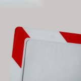 磁性警告文件框（A4）磁吸式文件覆蓋膜標識框12145 - 紅白334*248mm