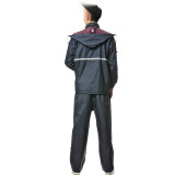 分離式雨衣雨褲套裝 電動車騎乘前後反光男女款 保全交通執勤雨具藏青L 12321 - 藏青色L