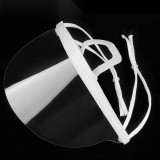 塑膠微笑透明口罩 飯店餐飲食堂廚師服務員 衛生防飛沫 20只裝 12363 - 透明尺寸：14*10.5cm