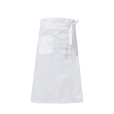 廚師圍裙 白色聚酯餐廳餐飲飯店飯店食堂廚師服務生半身工作服 2件裝 均碼 12421 - 白色均碼