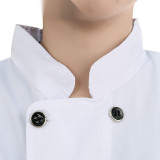 廚師工作服（2件裝）夏季短袖廚師服上衣 飯店飯店食堂廚師服 XXXL 白色 12426 - 白色XXXL