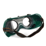 翻蓋式電焊防護眼鏡 電焊工勞保眼鏡 焊接墨鏡 電焊防護眼鏡 翻蓋電焊保護眼鏡 (5個裝) 12462 - 黑綠均碼