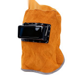 牛皮電焊面罩 牛皮隔熱電焊面屏 焊接保護面罩 燒焊防護面罩 焊工防護面屏 勞防用品 12464 - 黃色均碼