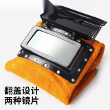 牛皮電焊面罩 牛皮隔熱電焊面屏 焊接保護面罩 燒焊防護面罩 焊工防護面屏 勞防用品 12464 - 黃色均碼