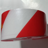 建築安全樓層警示帶（紅/白）19cmx150m 紅白樓層警示帶 樓層踢腳警示隔離帶 樓層安全帶 12476 - 紅白19cmx150m