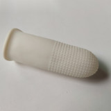 麻點防滑乳膠手指套 浮點橡膠指套 美容美甲電子車間 600只裝M碼 白色 12515 - 乳白色M