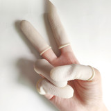 麻點防滑乳膠手指套 浮點橡膠指套 美容美甲電子車間 600只裝L碼 白色 12516 - 乳白色L