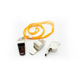 不鏽鋼口哨（10個裝）運動 足球籃球比賽訓練 裁判金屬哨子 12545 - 原色L4cm