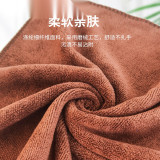 業務用纖維毛巾 美容美髮清潔擦拭布洗車用 寬30cm長70cm棕色 10條裝 12643 - 棕色300x700mm