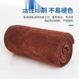 業務用纖維毛巾 美容美髮清潔擦拭布洗車用 寬30cm長70cm棕色 10條裝 12643 - 棕色300x700mm