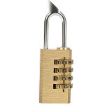 黃銅密碼鎖 四位密碼鎖 密碼銅掛鎖 拉桿箱背包鎖 行李箱密碼鎖 儲物箱密碼鎖 12731 - 原色59*21mm