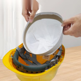 安全帽一次性內襯 紙質吸汗衛生頭盔帽襯 舒適透氣 工地施工訪客 50個裝 12790 - 白色φ19cm