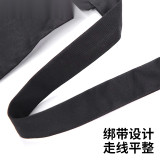 廚師圍裙（2件裝）均碼 黑色聚酯廚師圍裙 廚師半身圍裙 服務生半身圍裙 12420 - 黑色均碼