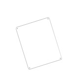 空白書寫安全標誌牌（空板）5片裝 25×31.5cm 塑膠板 白色 空白工程塑膠板材 空板安全標誌 10533 - 混色250mm*315mm