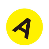 耐磨庫位編號地貼（A）字母地貼標識 貨架編號地貼 Φ20cm 12159 - 黃底黑字Φ200mm