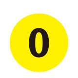 耐磨庫位編號地貼（0）耐壓地貼標識 區域定位編號地貼 Φ20cm 12149 - 黃底黑字Φ200mm