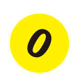 耐磨庫位編號地貼（0）耐壓地貼標識 區域定位編號地貼 Φ20cm 12149 - 黃底黑字Φ200mm