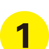 耐磨庫位編號地貼（1）庫位地貼標識 數字編號地貼 Φ20cm 12150 - 黃底黑字Φ200mm