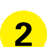 耐磨庫位編號地貼（2）貨架編號地貼標識 貨位編號地貼 Φ20cm 12151 - 黃底黑字Φ200mm