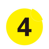 耐磨庫位編號地貼（4）耐叉車碾壓地貼標識 庫位標識 Φ20cm 12153 - 黃底黑字Φ200mm