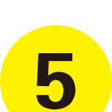 耐磨庫位編號地貼（5）抗磨損地貼標識 數字編號地貼標示 Φ20cm 12154 - 黃底黑字Φ200mm