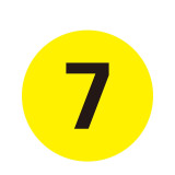 耐磨庫位編號地貼（7）貨架編號地貼 庫位標記地貼標識 Φ20cm 12156 - 黃底黑字Φ200mm