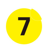 耐磨庫位編號地貼（7）貨架編號地貼 庫位標記地貼標識 Φ20cm 12156 - 黃底黑字Φ200mm