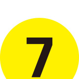 耐磨庫位編號地貼（7）貨架編號地貼 庫位標記地貼標識 Φ20cm 12156 - 黃底黑字Φ200mm