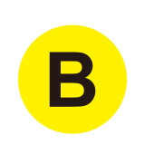 耐磨庫位編號地貼（B）字母地面標識 耐壓地貼標識 Φ20cm 12160 - 黃底黑字Φ200mm