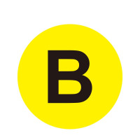 耐磨庫位編號地貼(B)字母地面標識 耐壓地貼標識 Φ20cm 12160 - 黃底黑字Φ200mm 耐磨庫位編號地貼(B)字母地面標識 耐壓地貼標識 Φ20cm 12160 - 黃底黑字Φ200mm