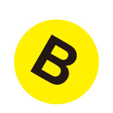 耐磨庫位編號地貼（B）字母地面標識 耐壓地貼標識 Φ20cm 12160 - 黃底黑字Φ200mm