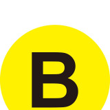 耐磨庫位編號地貼（B）字母地面標識 耐壓地貼標識 Φ20cm 12160 - 黃底黑字Φ200mm